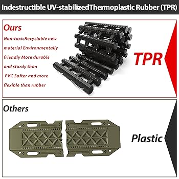Amazon.com: 1PZ TMP-G6H 2pc Traction Tracks Mats TPR 31.5